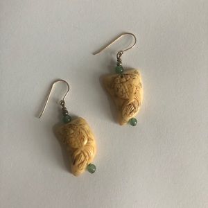 Hand carved Market Earrings